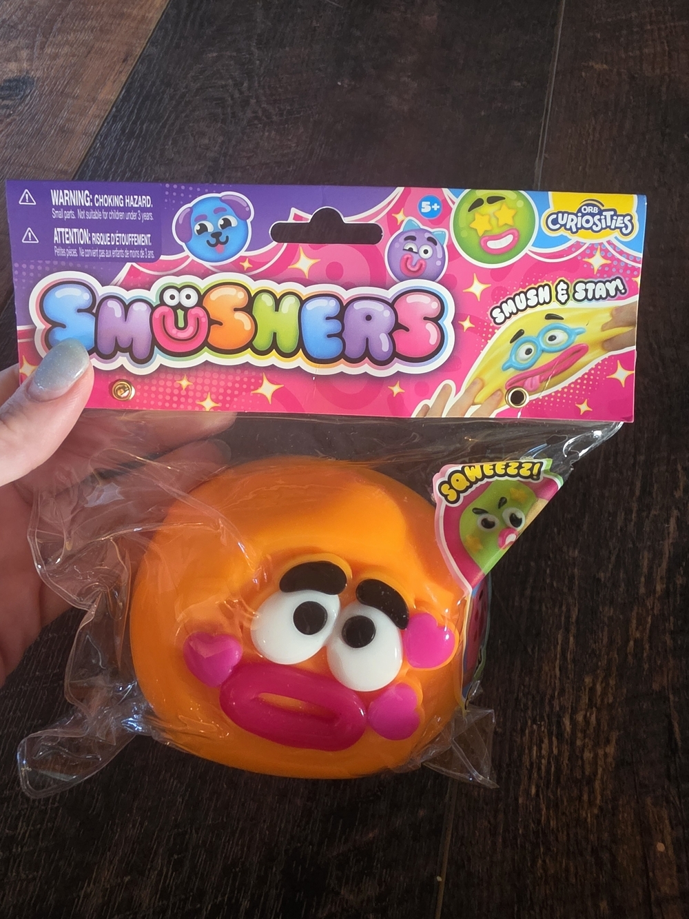 ORB Curiosities Smushers orange squishy sensory fidget toy
